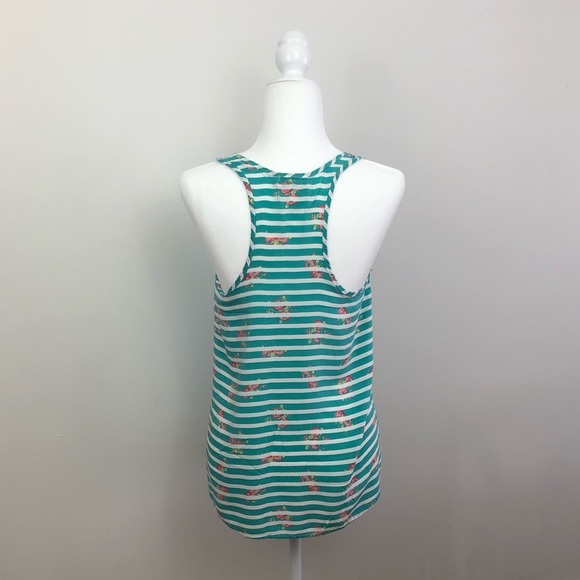 Kirra Tank, Floral On Stripes - Picture 2 of 8